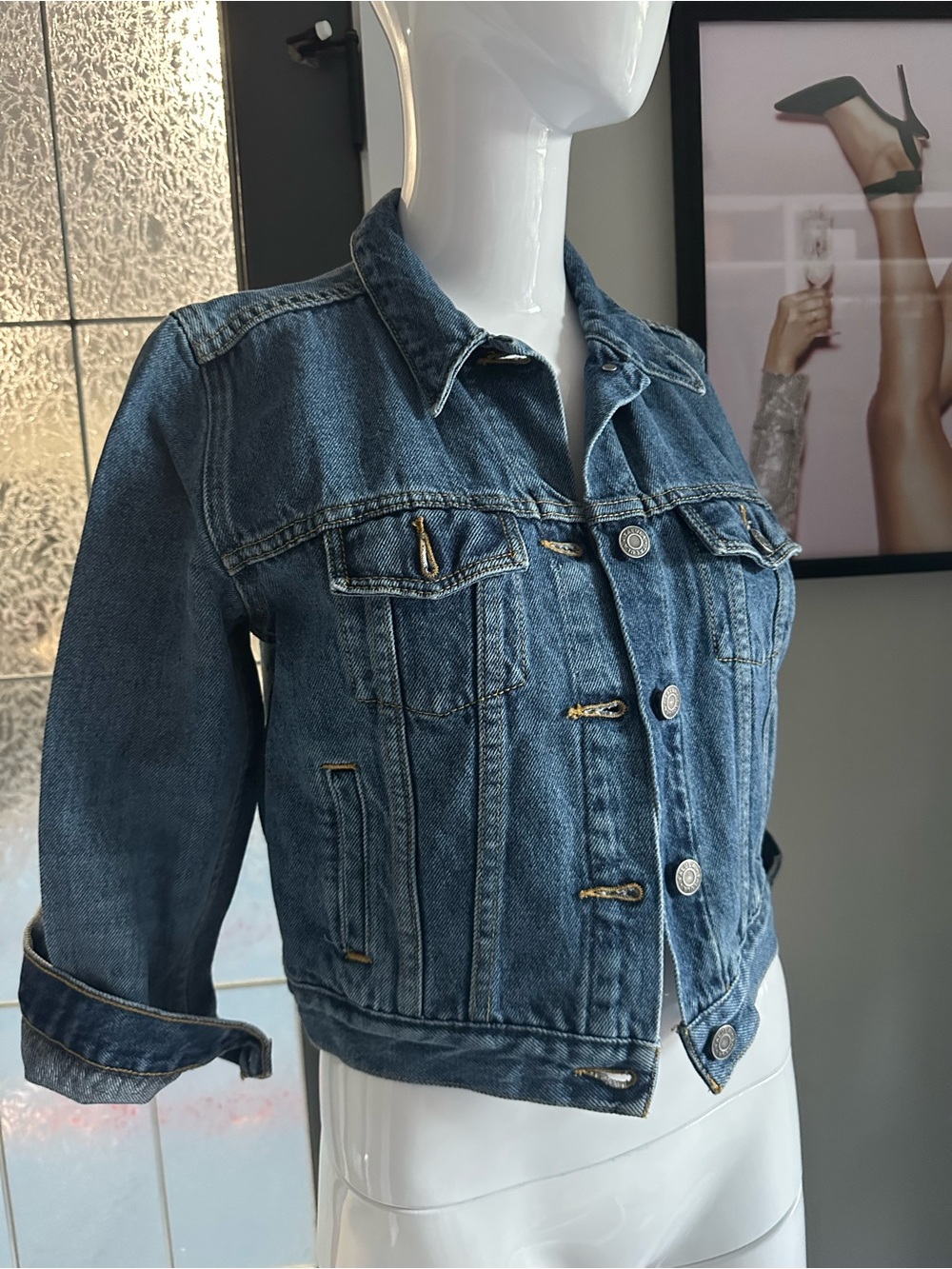 Talula Blue Cropped Denim Jacket